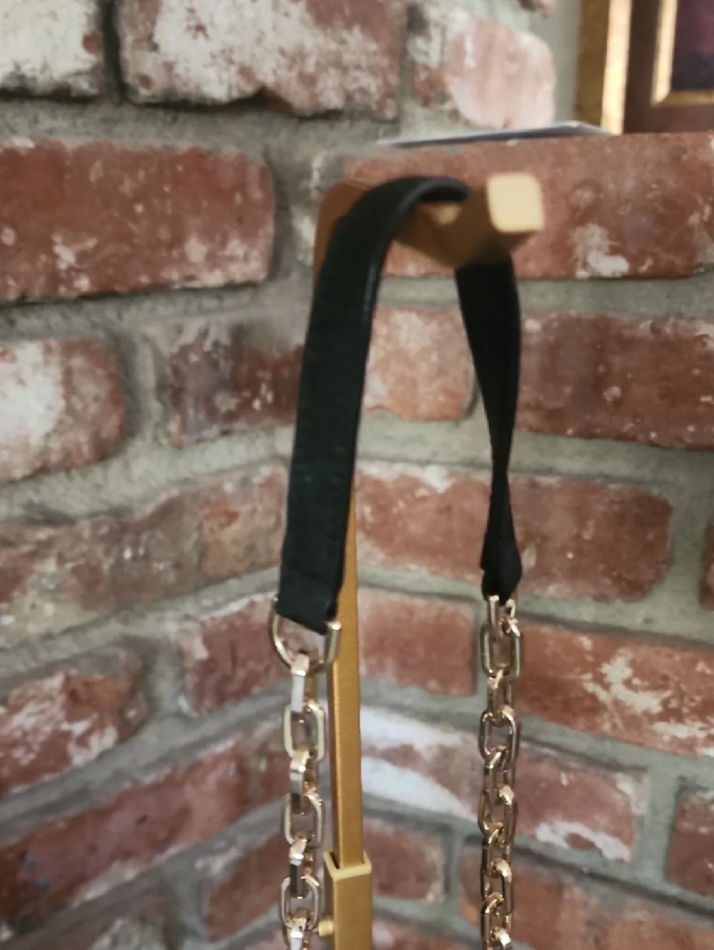 Tory Burch Black Leather Chain Shoulder Bag Gold Hardware Crossbody Convertible